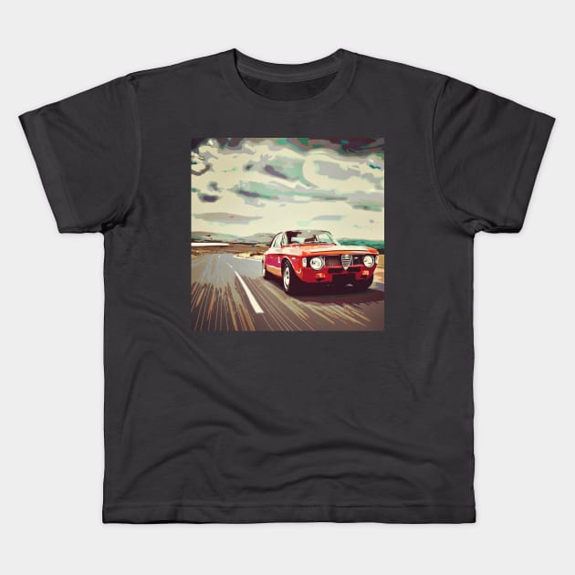 Classic Red Alfa Romeo Kids T-Shirt by ConceptYellow